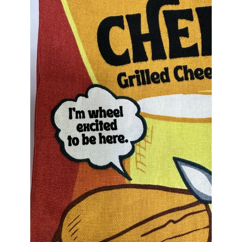 Trader Joe's Bag Reusable Canvas Cheese Adventures shopping Heavy Duty Large